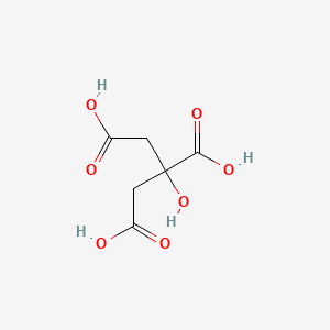 Structure moléculaire de Acide citrique (Citric Acid) — ingrédient actif en cosmétique naturel