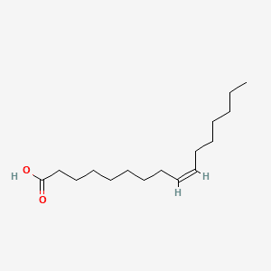 Structure moléculaire de Acide palmitoléique (Palmitoleic Acid) — ingrédient actif en cosmétique naturel