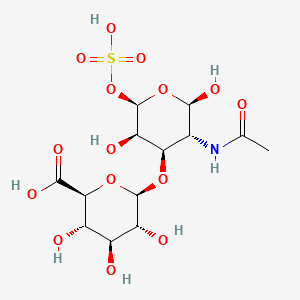 Structure moléculaire de Chondroïtine (Chondroitin Sulfate) — ingrédient actif en cosmétique naturel