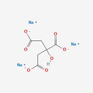 Structure moléculaire de Citrate de sodium (Sodium Citrate) — ingrédient actif en cosmétique naturel