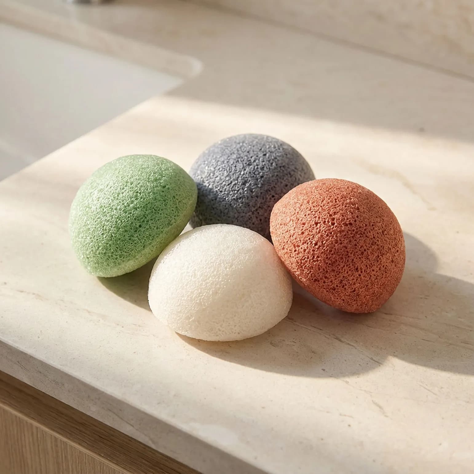 Éponge visage naturelle au konjac