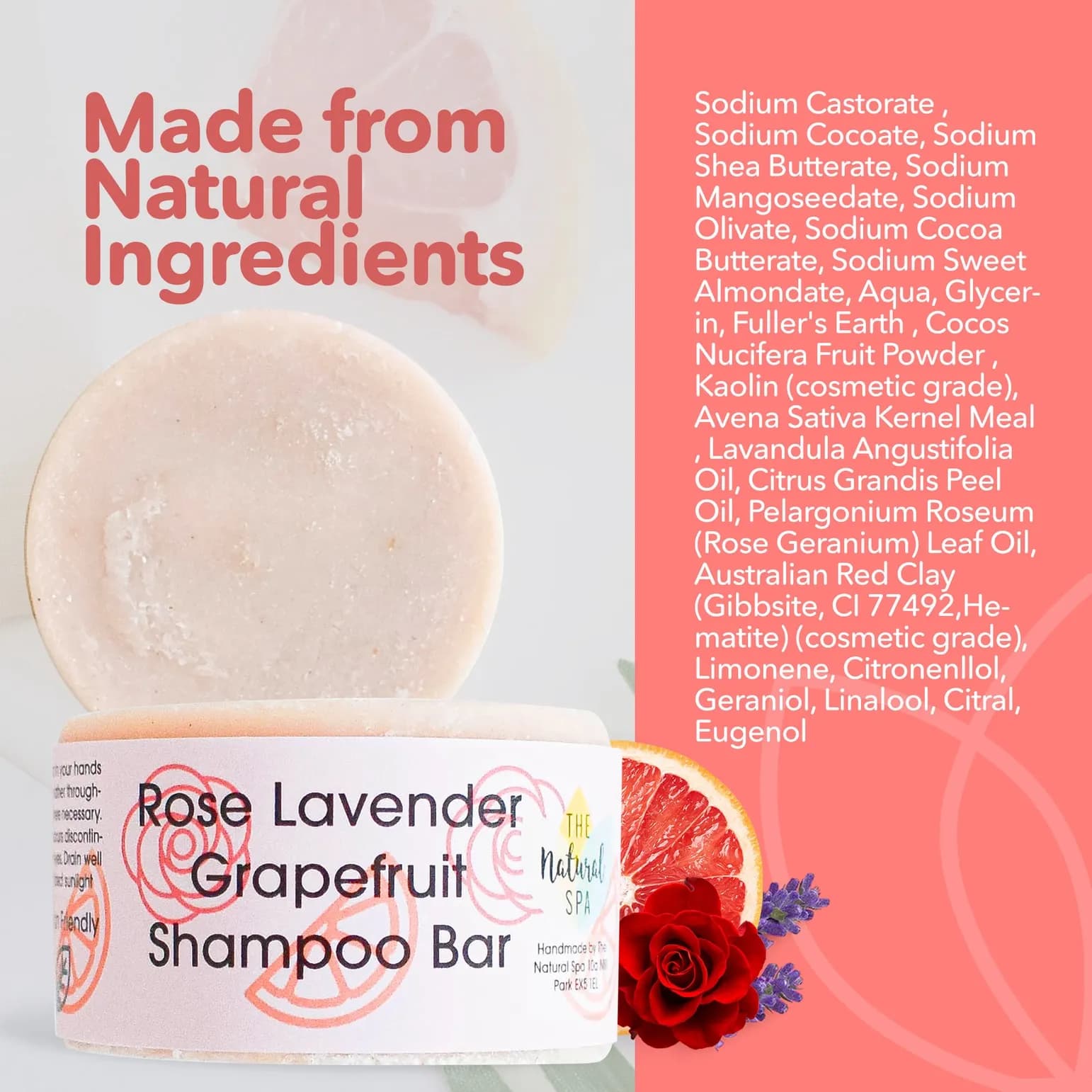 Shampooing solide rose, lavande et pamplemousse 03