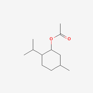 Structure moléculaire de Acétate de menthyle (Menthyl Acetate) — ingrédient actif en cosmétique naturel