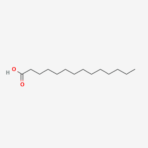 Structure moléculaire de Acide myristique (Myristic Acid) — ingrédient actif en cosmétique naturel