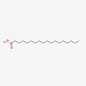 Structure moléculaire de Acide stéarique (Stearic Acid) — ingrédient actif en cosmétique naturel