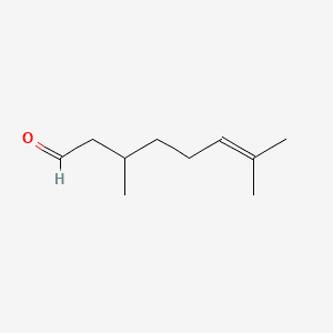 Structure moléculaire de Citronellal (Citronellal) — ingrédient actif en cosmétique naturel