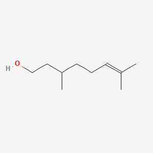 Structure moléculaire de Citronellol (Citronellol) — ingrédient actif en cosmétique naturel
