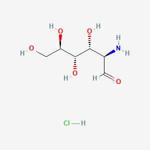 Structure moléculaire de Glucosamine (chlorhydrate) (Glucosamine Hydrochloride) — ingrédient actif en cosmétique naturel