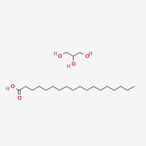 Structure moléculaire de Glyceryl Stearate (Glyceryl Stearate) — ingrédient actif en cosmétique naturel