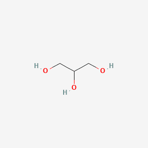 Structure moléculaire de Glycérine végétale (Glycerin) — ingrédient actif en cosmétique naturel