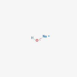 Structure moléculaire de Hydroxyde de sodium (Sodium Hydroxide) — ingrédient actif en cosmétique naturel