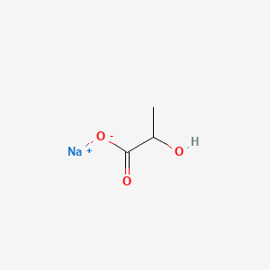 Structure moléculaire de Lactate de sodium (Sodium Lactate) — ingrédient actif en cosmétique naturel