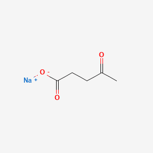 Structure moléculaire de Lévulinate de sodium (Sodium Levulinate) — ingrédient actif en cosmétique naturel