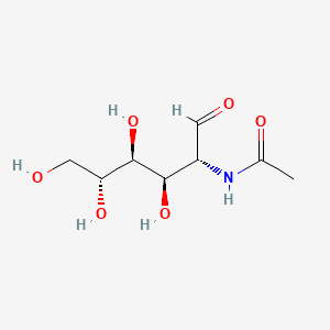 Structure moléculaire de N-Acétyl glucosamine (Acetyl Glucosamine) — ingrédient actif en cosmétique naturel