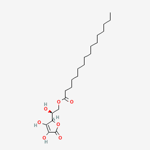 Structure moléculaire de Palmitate d’ascorbyle (Ascorbyl Palmitate) — ingrédient actif en cosmétique naturel