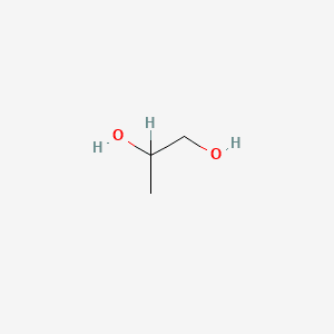 Structure moléculaire de Propylène glycol (Propylene Glycol) — ingrédient actif en cosmétique naturel