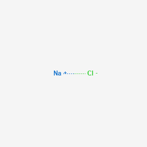 Structure moléculaire de Sel de l’Himalaya (Sodium Chloride) — ingrédient actif en cosmétique naturel