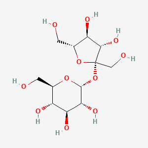 Structure moléculaire de Sucre (Sucrose) — ingrédient actif en cosmétique naturel