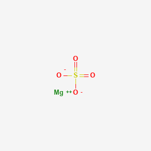 Structure moléculaire de Sulfate de magnésium (Magnesium Sulfate) — ingrédient actif en cosmétique naturel