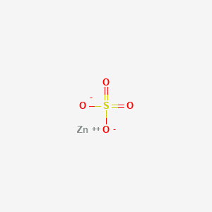 Structure moléculaire de Sulfate de zinc (Zinc Sulfate) — ingrédient actif en cosmétique naturel