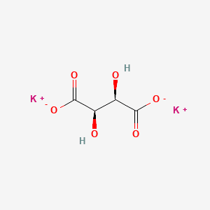Structure moléculaire de Tartrates de potassium (Potassium Tartrate) — ingrédient actif en cosmétique naturel