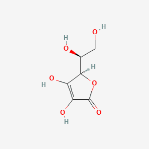 Structure moléculaire de Vitamine C (Ascorbic Acid) — ingrédient actif en cosmétique naturel